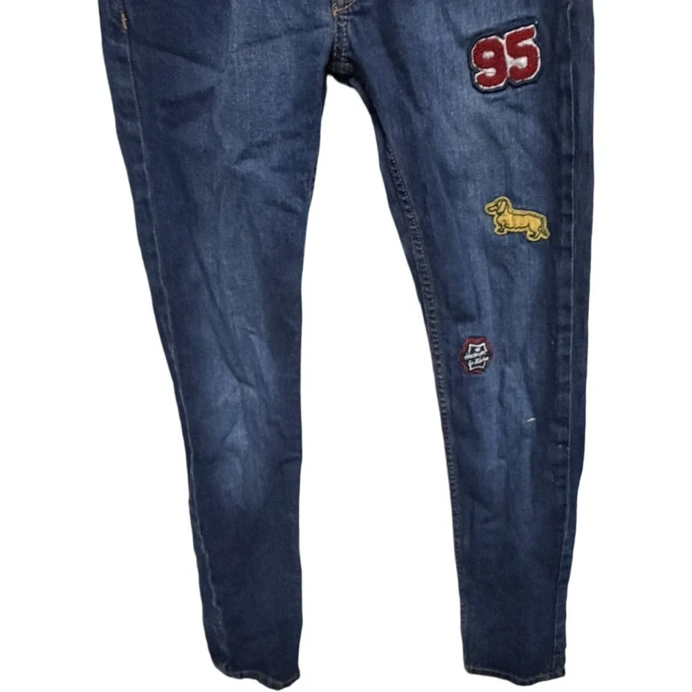 Harmont & Blaine Boys Patch Dog Logo Slim Straight Leg Jeans Size 14 Tween